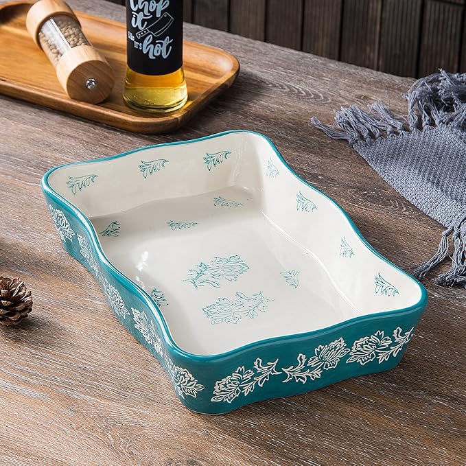 Baking Dish Casserole Dish Ceramic Lasagna Pan 2-Pcs Bakeware Sets Baking Dishes Baking Set Baking Dish Set - Image 6