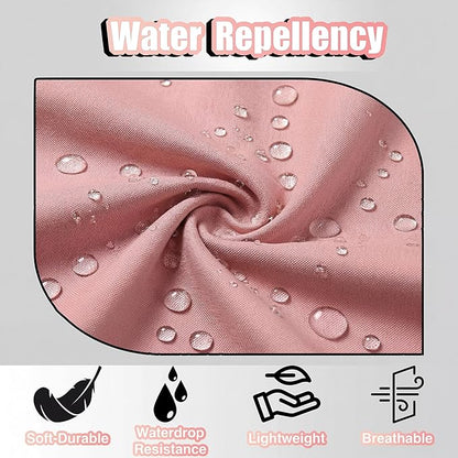 TOSHE Kitchen Apron Waterdrop Resistant Cotton Apron with adjustable Aprons for Women with Pockets 10 Color option Cooking Powder Pink Apron (Powder Pink) - Image 4