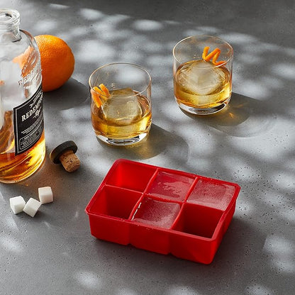 Houdini Large Cube Silicone Tray Ice Mold, 2 pack, RED, 5257595 - Image 5