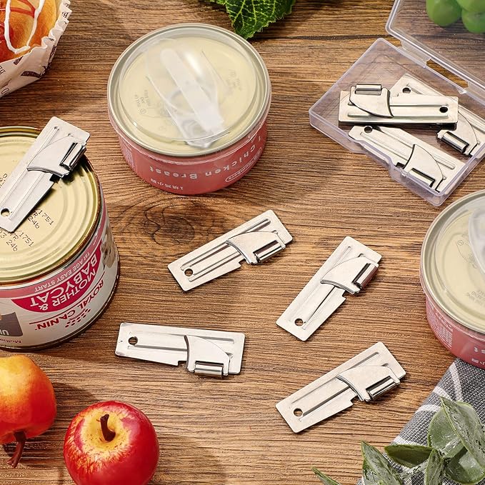 Chumia 8 Pieces P-51 Camping Can Opener Stainless Steel Military Survival Army Backpack Can Opener