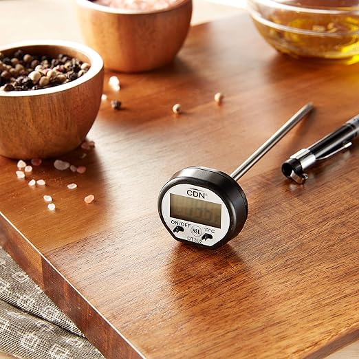 CDN Waterproof Instant Read Digital Thermometer | NSF Certified | ProAccurate® | 5" Stem with Protective Sheath | For Meat, Poultry, Candy | Easy One-Button Operation | DT392 - Image 9