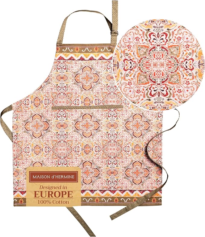Maison d' Hermine 100% Cotton Apron for women with Pocket Kitchen Chef Apron for Men Cooking Mothers Day Gifts by MaisondHermine