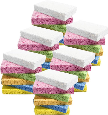 ARCLIBER Cleaning Sponge,Kitchen Sponges Pack,Non-Scratch Cellulose Sponge for Bathroom,Cars,Colorful Compressed Sponge (36 Pack) by ARCLIBER