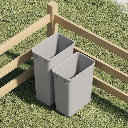 Dowell 50Qt Wastebasket Trash Container, 13Gal, Plastic, Stackable, for Kitchen/Bathroom/Office, Fits Under Sink/Desk - Grey (1, 50 QT) - Image 8