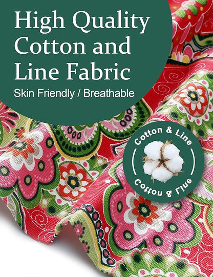 Cozy Adjustable Cross Back Aprons for Women with Pockets Cotton Linen Cooking Kitchen Baking
