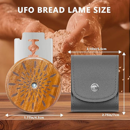 UFO Bread Lame Cutter for Homemade Sourdough,Bread Scorer Tool for Sourdough with 5 Blades and Case,Slashing Tool Bread Cutting Knife for Artisan Bread and Baguette Makers,Aurora