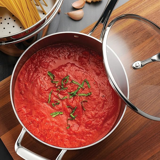 Tramontina Tri-Ply Clad Stainless Steel 4-Quart Sauce Pan with Glass Lid, Induction-Ready, Dishwasher-Safe, NSF-Certified - Image 3