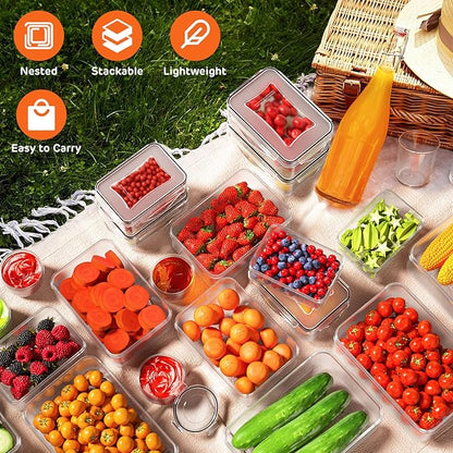 52 PCS Food Storage Container with Lid (26 Lids & 26 Containers) - Airtight Leakproof Plastic Kitchen Organization Set Reusable Microwave/Freezer/Dishwasher Safe Meal Prep Container with Label & Pen - Image 6