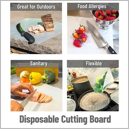 Mind Reader E-Z Board Disposable Cutting Board Box Set, 20 sq ft, Refillable, Reusable, Recyclable, Plastic, Clear - Image 6