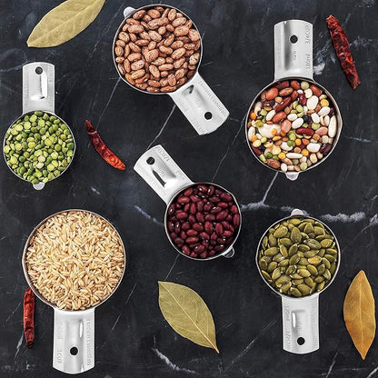 Hudson Essentials Stainless Steel Measuring Cups Set (6 Piece Set) - Image 6