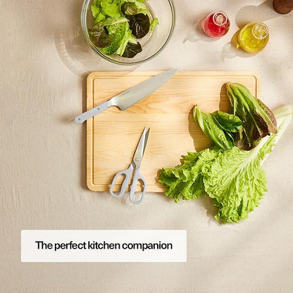 Misen Heavy Duty Kitchen Shears - Comfortable Ambidextrous Scissors for Meat, Poultry, Herbs & More - Easy to Clean - German Stainless Steel - Large | White - Image 6