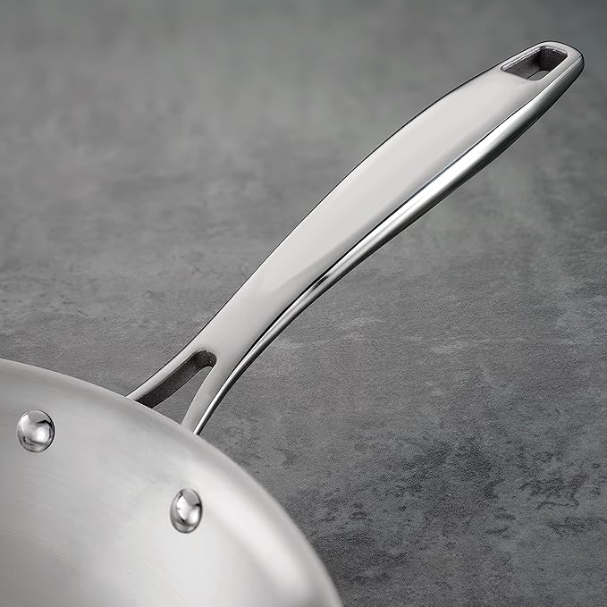 Tramontina Signature Tri-Ply Clad Stainless Steel 8-Inch Small Frying Pan, Induction-Ready Skillet, Dishwasher-Safe, NSF-Certified, Made in Brazil - Image 4