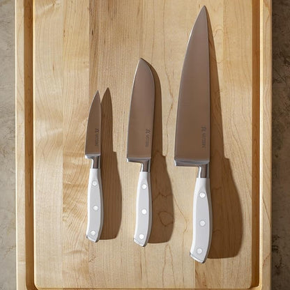 Yatoshi Knives Yatoshi Magnetic Kitchen Knife Block Set 6 Pcs White - Pro Kitchen Knife Set Ultra Sharp High Carbon Steel - Image 8