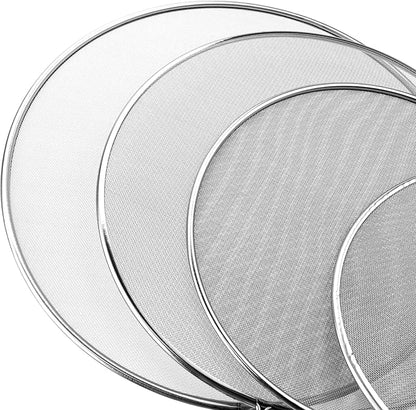 Oedema Set of 4 Splatter Screen Stainless Steel Grease Splatter Guard Fine Mesh Splatter Screen for Frying Pan, Skillet, Pot, Grease Oil Guard, 13"/11.42"/9.84"/8.23" - Image 4