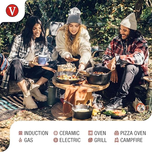 Victoria 8-Inch Cast Iron Skillet, Pre-Seasoned Cast-Iron Frying Pan with Long Handle, Made in Colombia - Image 3
