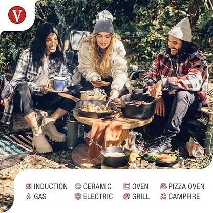 Victoria 8-Inch Cast Iron Skillet, Pre-Seasoned Cast-Iron Frying Pan with Long Handle, Made in Colombia - Image 3