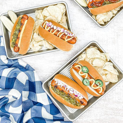 USA Pan Bakeware Mini Sheet Baking Pan Warp Resistant with Nonstick Quick Release Coating, Aluminzed Steel, Set of 2 - Image 4
