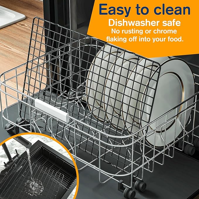 2PCS Cooling Racks for Cooking and Baking - 10" x 15"Heavy Duty Stainless Steel Wire Rack for Baking, Grilling, Roasting - Oven & Dishwasher Safe - Fits Jelly Roll Sheet Pan（Black） - Image 5
