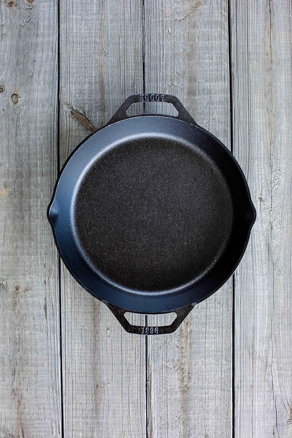 Lodge Seasoned Cast Iron Dual Handle Pan - Cast Iron Frying Pan - Even Heat Distribution - Oven & Stovetop Safe - PFAS-Free, Non-Toxic Cookware - 12 Inch - Image 2