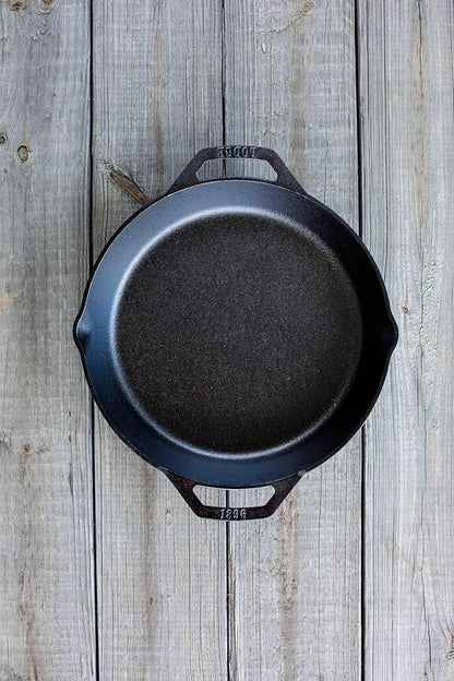 Lodge Seasoned Cast Iron Dual Handle Pan - Cast Iron Frying Pan - Even Heat Distribution - Oven & Stovetop Safe - PFAS-Free, Non-Toxic Cookware - 12 Inch - Image 2
