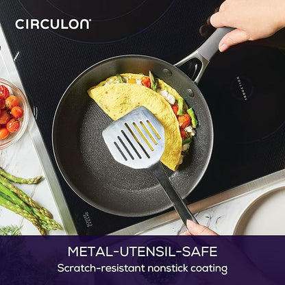 Circulon A1 Series with ScratchDefense Nonstick Induction 8.5-Inch and 10-Inch Frying Pan Set, Induction Cookware, 2-Piece, Graphite - Image 6