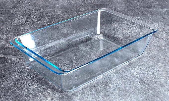 Deep Clear Glass Baking Dish, Rectangular Tempered Glass Baking Pan, The Largest casserole dish. -7.5 Liter