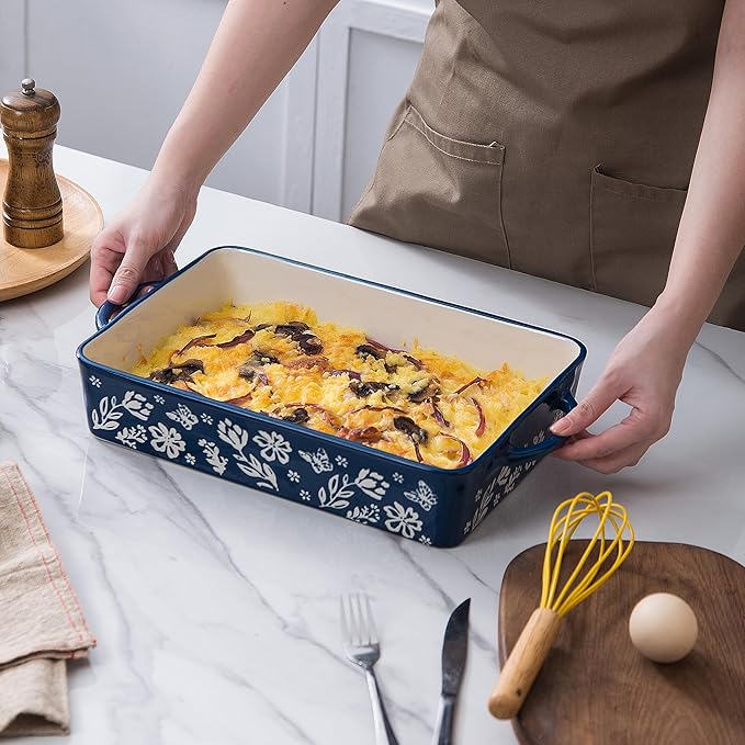 Wisenvoy Casserole Dish 9x13 Baking Pan Casserole Dishes For Oven Baking Dish Ceramic Lasagna Pan Baking Dishes For Oven - Image 2