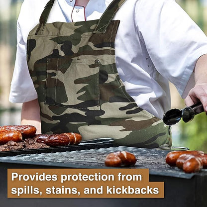 Hudson Durable Goods - Professional Grade Chef Apron for Kitchen, BBQ & Grill