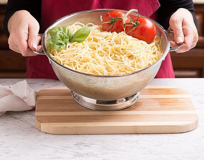 Bellemain 3 Qt Metal Colander with Handle | Pasta, Spaghetti, Berry, Fruit, Vegetable, Kitchen Food Strainer Basket | 18/8 Stainless Steel Colander Bowl | Pot Drainer for Cooking, Sifter Strainer - Image 4