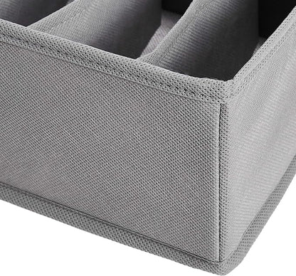Amazon Basics Underwear Drawer Organizer Dividers for Closet Organization and Storage, Fits Perfectly in Dresser, 2-Pack, Gray | Pack of 2 - Image 4