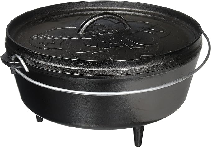 Lodge Boy Scouts of America Cast Iron Camp Dutch Oven, Pre-Seasoned, 6-Quart by Lodge