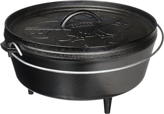 Lodge Boy Scouts of America Cast Iron Camp Dutch Oven, Pre-Seasoned, 6-Quart by Lodge