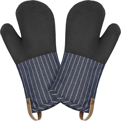 Cuisinart Heritage Kitchen Oven Mitts – Heat-Resistant Kitchen Mitts for Oven with Non-Slip Neoprene Palm, Long Cuff, and Cotton Filling – Durable Oven Gloves for Cooking, Baking, & Grilling - Image 8