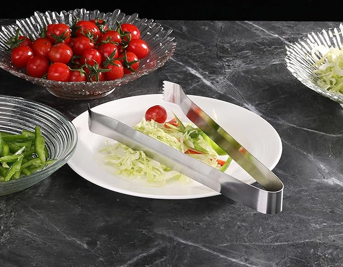 New Star Foodservice 42276 Restaurant-Grade Pom Tong, Stainless Steel, 9 inch, Set of 6, Silver - Image 5