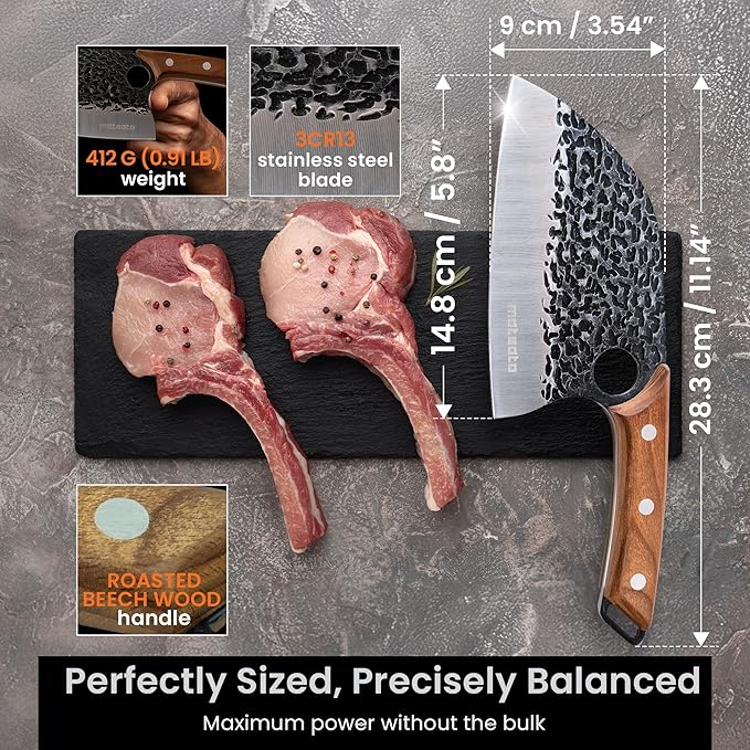 Matsato Knife Set 3-Piece Kitchen Knives, Cooking Chef Knife Set, Cleaver, Kitchen And Chef Cutting and Chopping Knives Sets Juego De Cuchillos Para Cocina - Image 6
