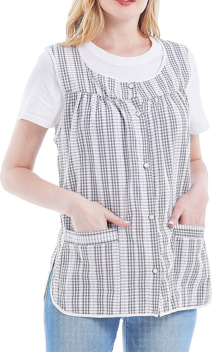 Nanxson Cobbler Aprons for Women with Pockets Smock Apron with Buttons for Cooking Chef Kitchen CF3152