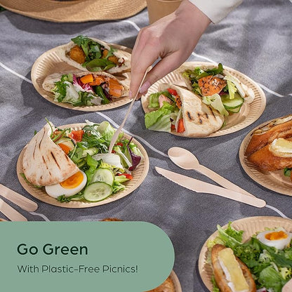 Wooden Disposable Knives - 5400 Piece Wood Compostable Knives - Eco-Friendly Biodegradable Utensils for Party - Free From Plastic Cutlery Set - Disposable Cutlery for Eating - Compostable Utensils - Image 7