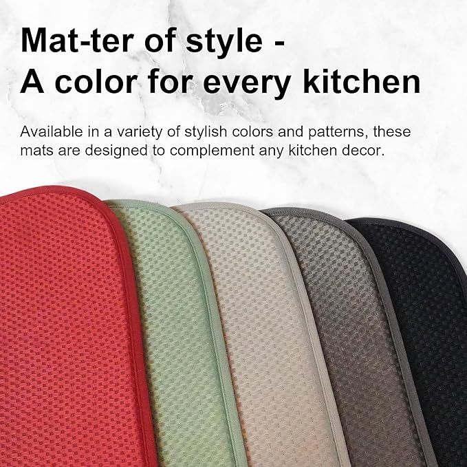 Dark Gray Dish Drying Mats 20" x 15", XL Kitchen Drying Mat for Counter, Microfiber Dish Dryer Mat, Microfiber Dish Rack Mat, Foldable Dish Drying Pad for Dishes, Pots, Pans (Dark Gray) - Image 6
