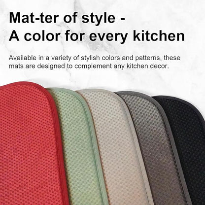 Dark Gray Dish Drying Mats 20" x 15", XL Kitchen Drying Mat for Counter, Microfiber Dish Dryer Mat, Microfiber Dish Rack Mat, Foldable Dish Drying Pad for Dishes, Pots, Pans (Dark Gray) - Image 6