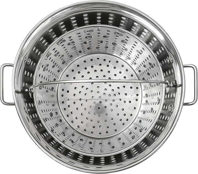 CONCORD Stainless Steel Stock Pot w/Steamer Basket. Cookware great for boiling and steaming (160 Quart) - Image 2