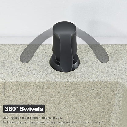 GAGALIFE Kitchen Sink Soap Dispenser - Sink Soap Dispenser Pump with 40" Silicone Extension Tube Kit (Matte Black), Say Goodbye to Frequent Refills G080-1B