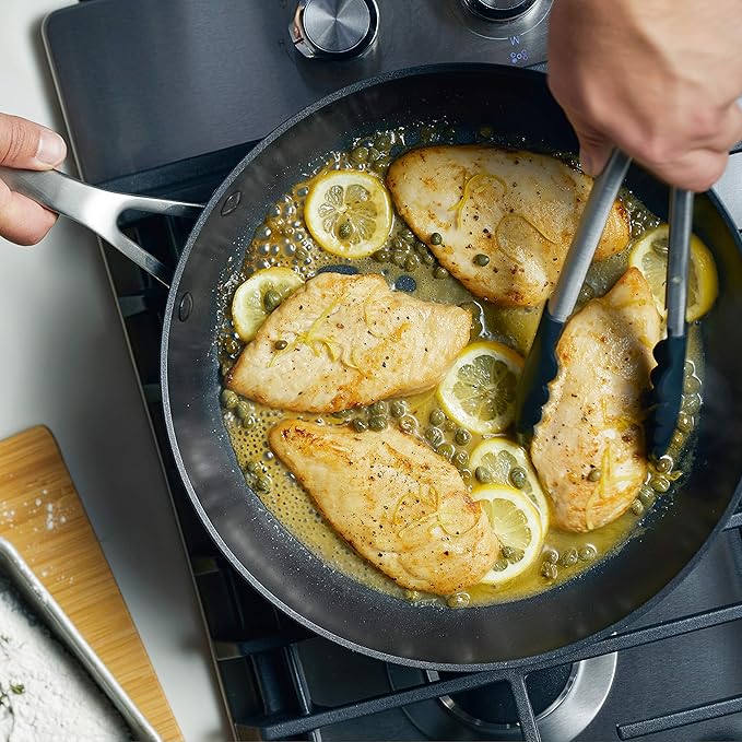KitchenAid Hard Anodized Induction Nonstick Fry Pan/Skillet with Lid, 12.25 Inch, Matte Black - Image 6