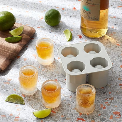 Houdini Shot Glass Ice Mold, Makes 4 Frozen Shot Glasses, Gray - Image 4