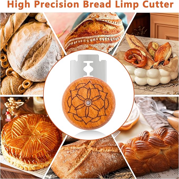 UFO Bread Lame Cutter for Homemade Sourdough,Bread Scorer Tool for Sourdough with 5 Blades and Case,Slashing Tool Bread Cutting Knife for Artisan Bread and Baguette Makers,Mandala - Image 3
