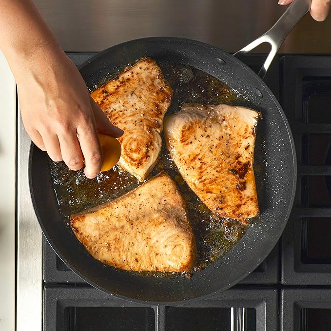 KitchenAid Hard Anodized Induction Nonstick Fry Pan/Skillet with Lid, 12.25 Inch, Matte Black - Image 11