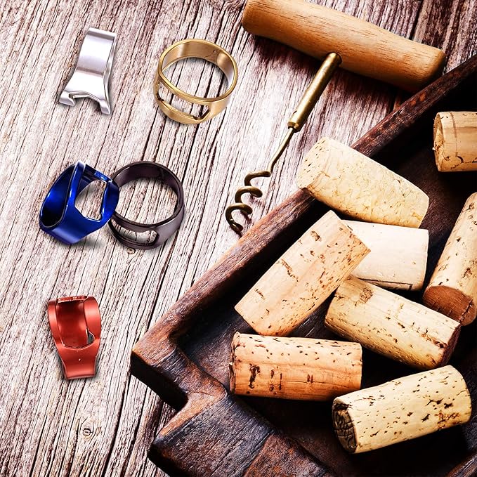 Boao 10 Pieces Bottle Opener Ring stainless Steel Beer Finger Bottle Opener Colorful for Party Present Supplies(Black,Silver,Red, Yellow, Blue) - Image 5