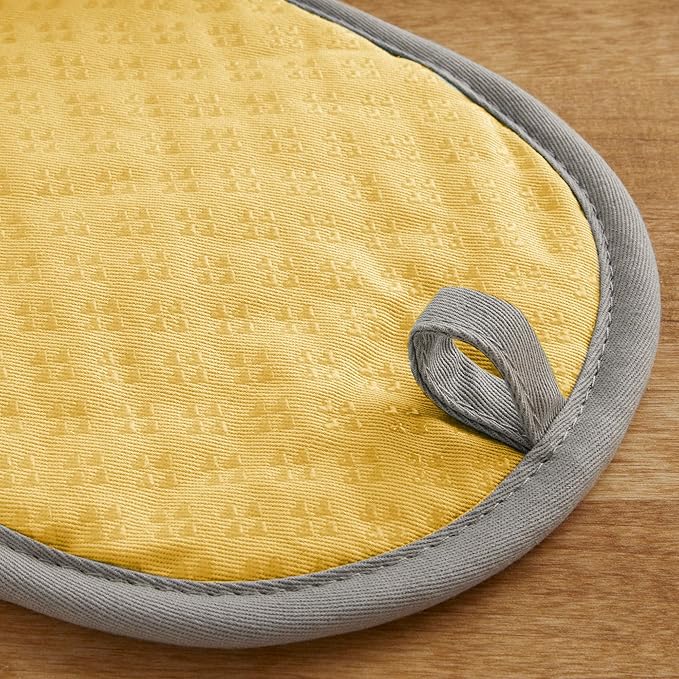 KitchenAid Asteroid Pot Holder 2-Pack Set, Buttercup Yellow, 6.5"x10" - Image 3