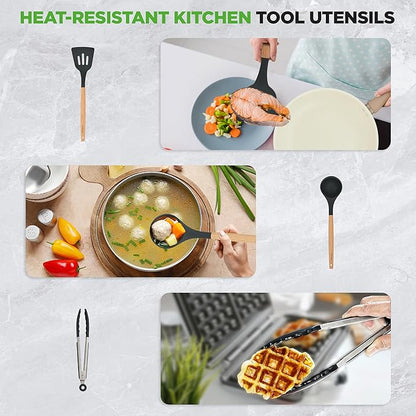 NutriChef 22‑Piece Non‑Stick Ceramic Pots and Pans Set – For All Cooktops Including Induction – PTFE & PFAS Free, Includes Bakeware & Utensils - Image 5