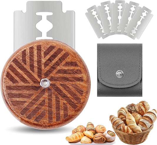 UFO Bread Lame Cutter for Homemade Sourdough,Bread Scorer Tool for Sourdough with 5 Blades and Storage Cover,Slashing Tool Bread Cutting Knife for Artisan Bread and Baguette Makers,Lines by Unknown