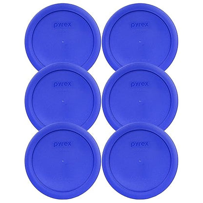 Pyrex 7201-PC 4-Cup Cadet Blue Food Storage Replacement Lid (6-Pack) - Made in USA by Pyrex